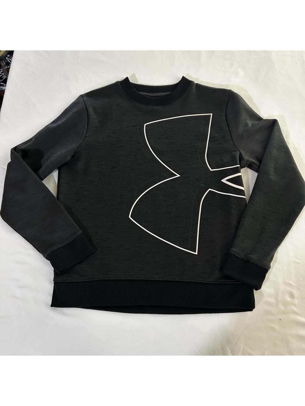Under Armor Sweater Sweatshirt Women Medium Black Long Sleeve Crew Neck Athletic